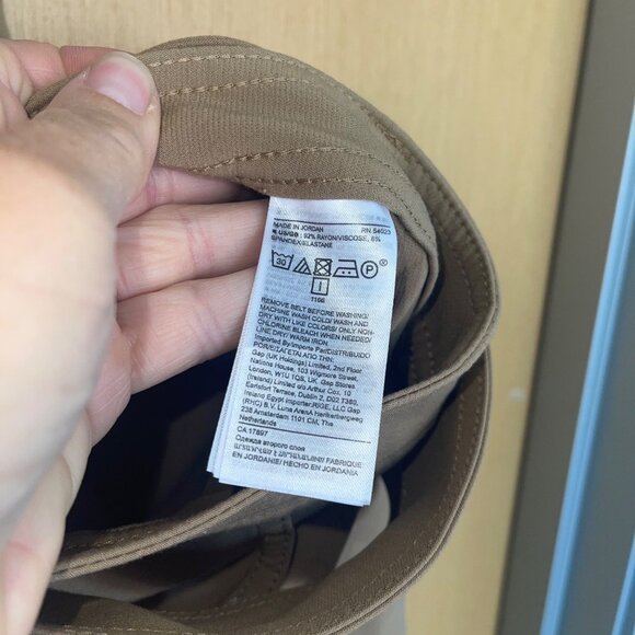 Banana Republic Womens Pants Size 12 Tan Tapered Cargo Belted Stretch Casual - Picture 6 of 8